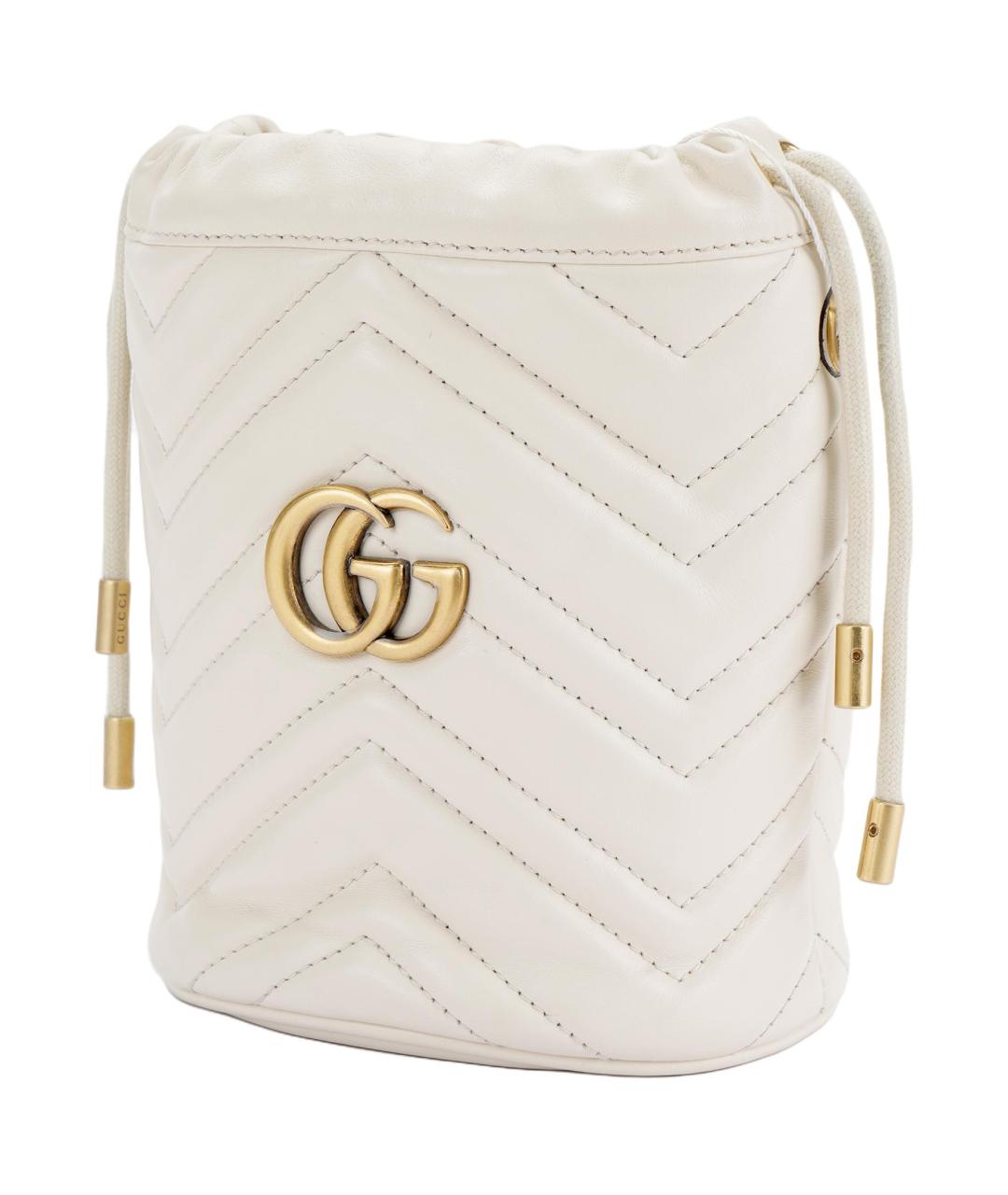 GUCCI Белая кожаная сумка через плечо, фото 2