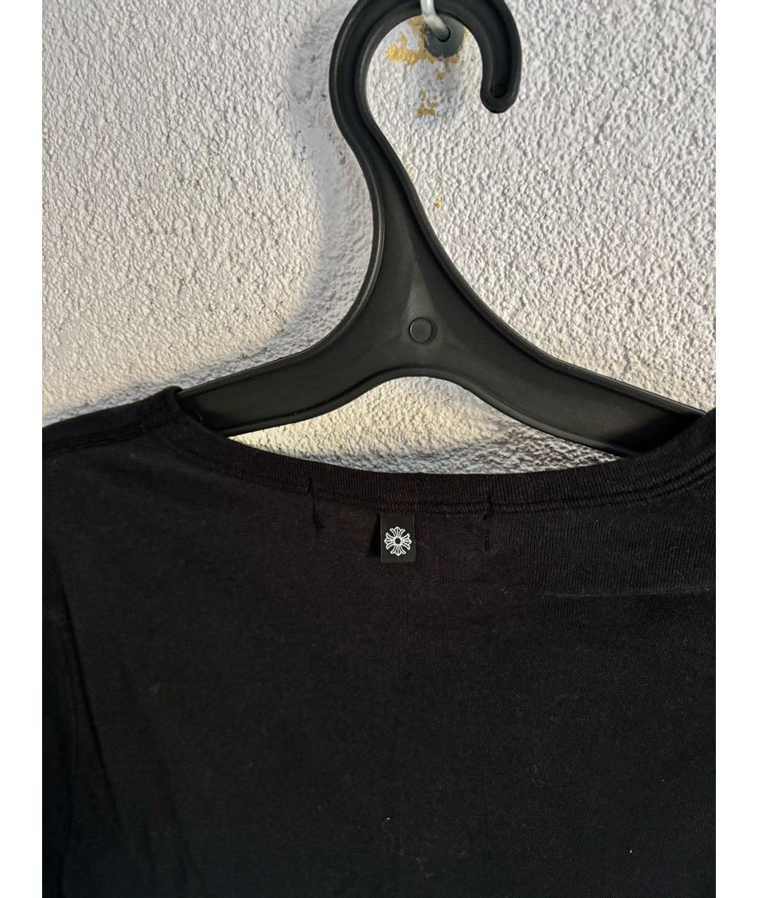 CHROME HEARTS Черная хлопковая футболка, фото 3