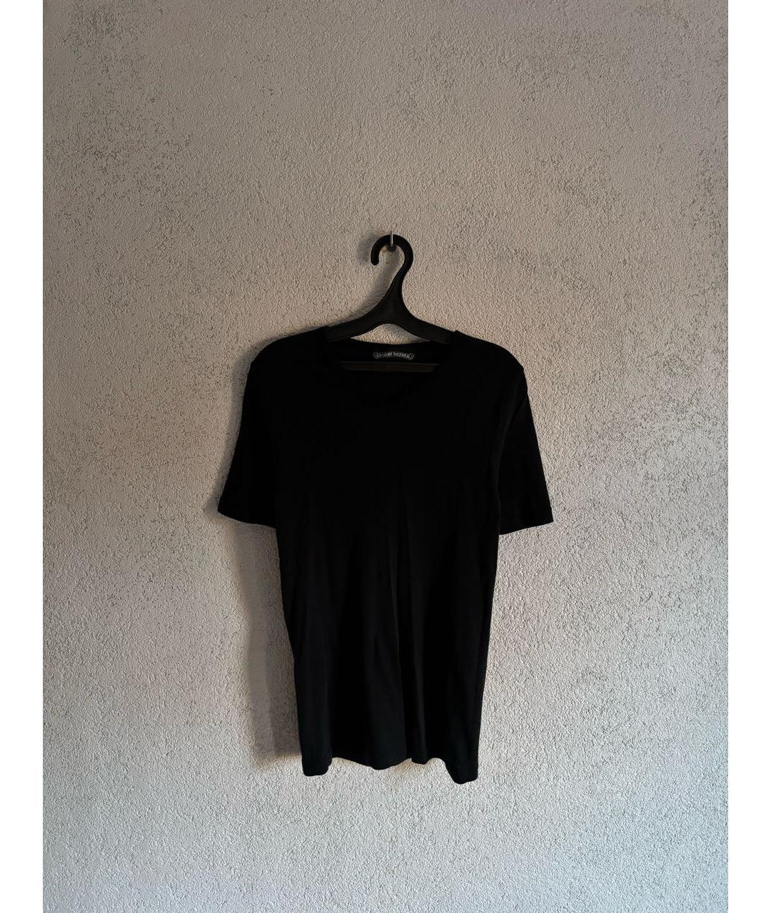 CHROME HEARTS Черная хлопковая футболка, фото 4