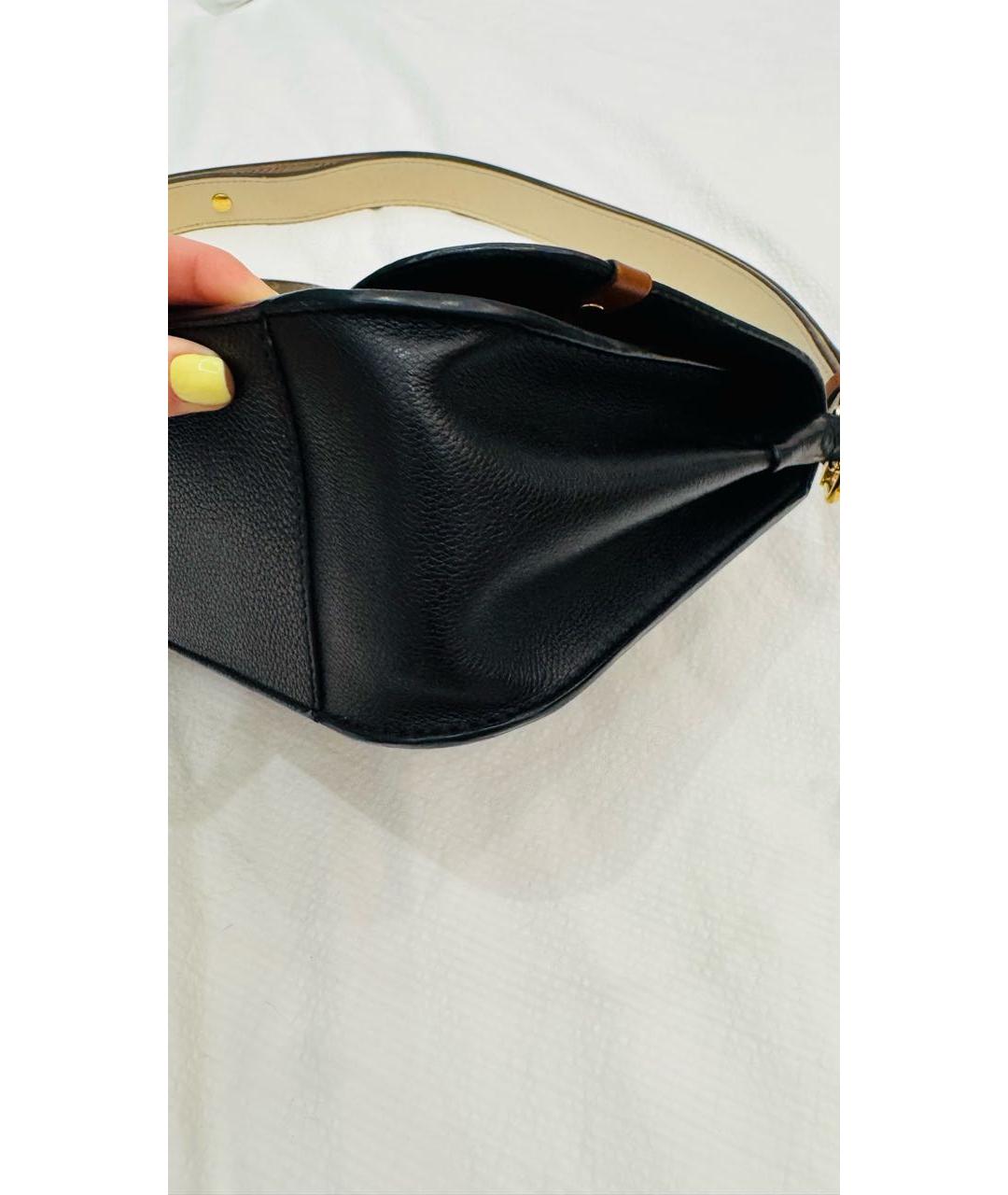 LOUIS VUITTON Коричневая кожаная сумка через плечо, фото 8