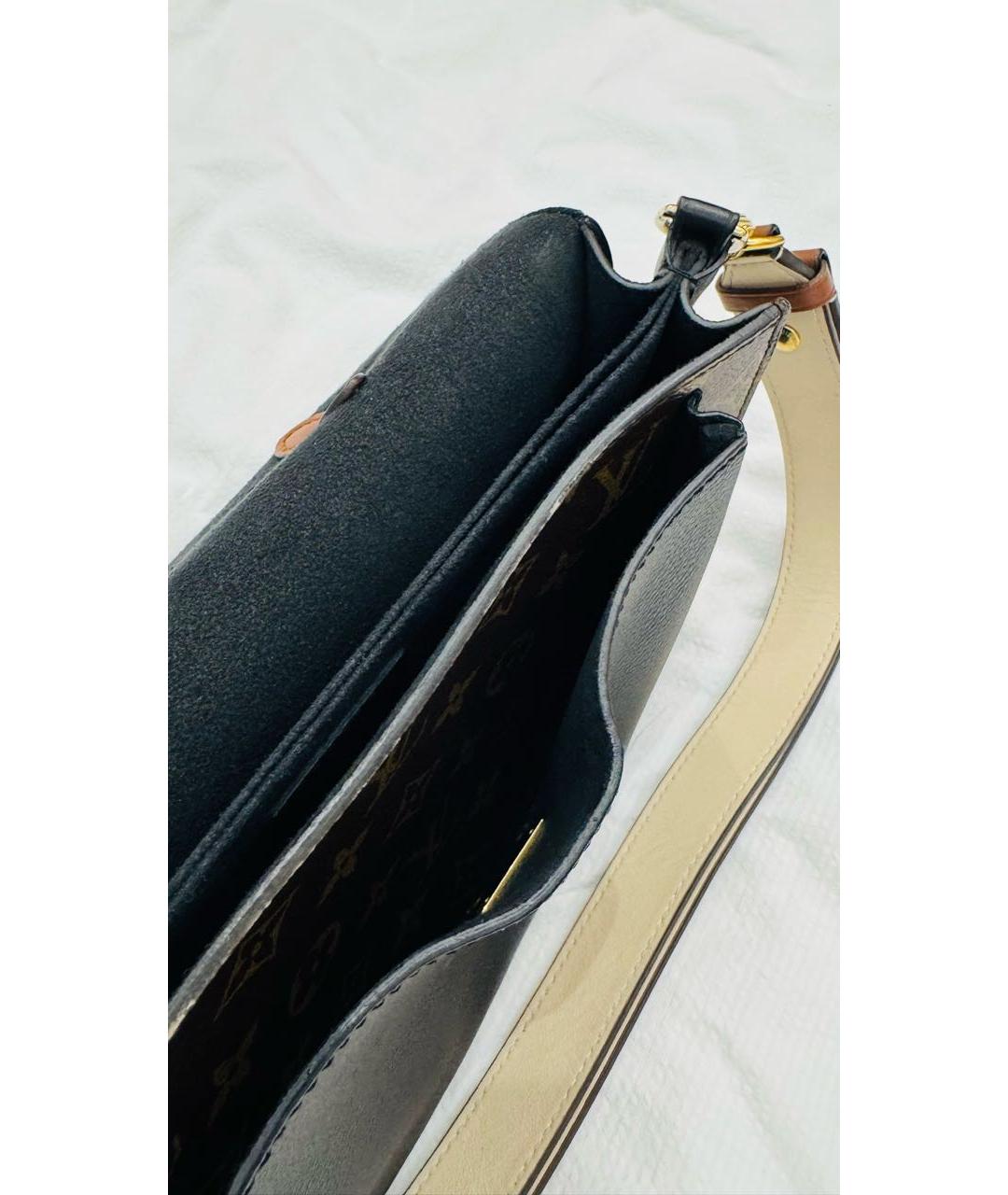 LOUIS VUITTON Коричневая кожаная сумка через плечо, фото 4