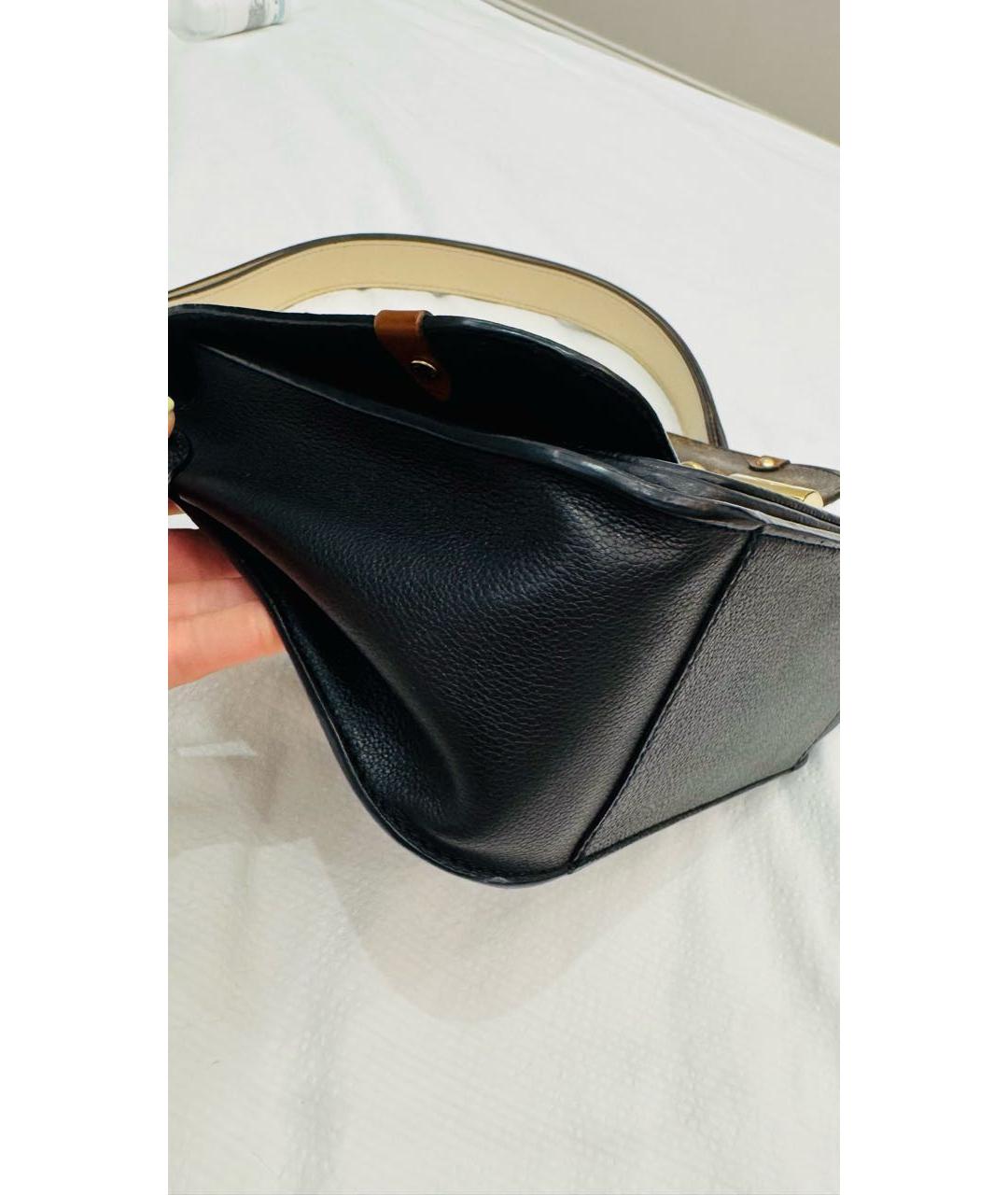 LOUIS VUITTON Коричневая кожаная сумка через плечо, фото 7