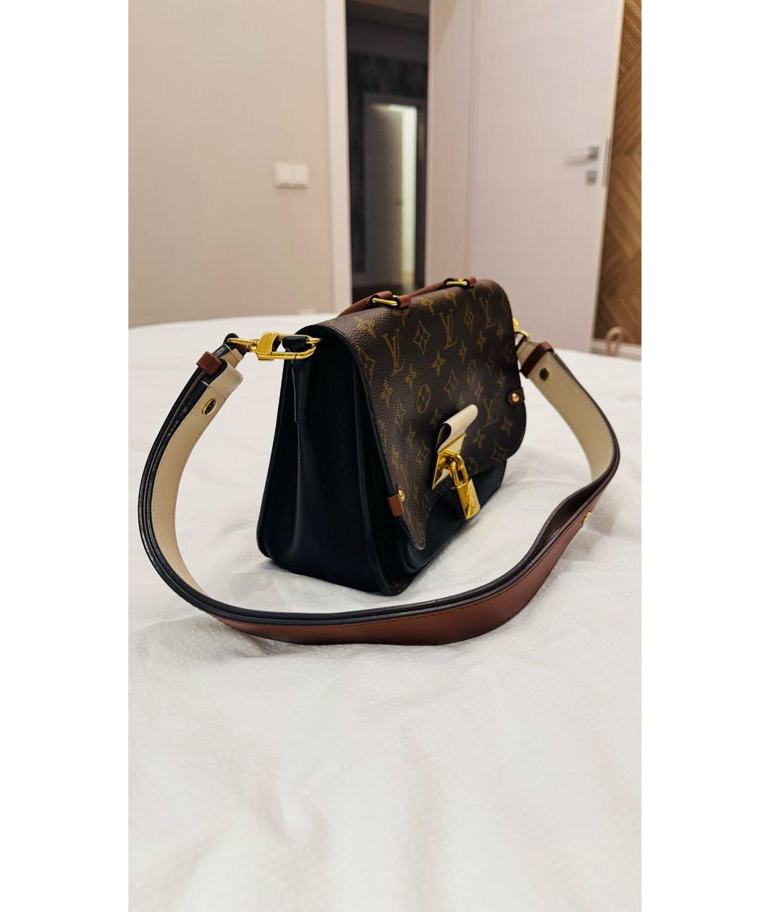 LOUIS VUITTON Коричневая кожаная сумка через плечо, фото 2