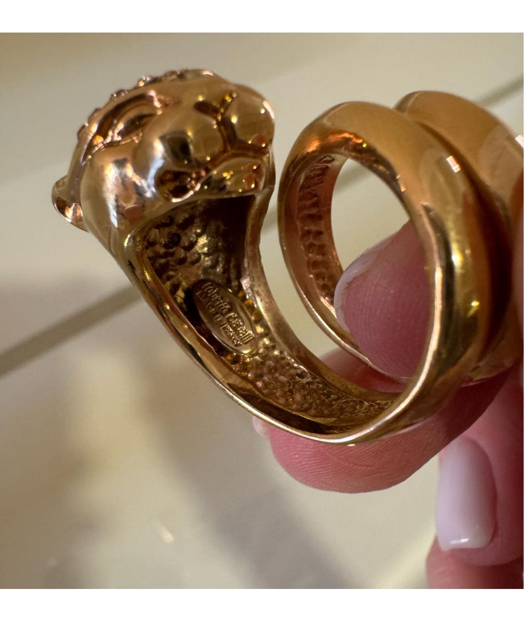 ROBERTO CAVALLI Золотое латунное кольцо, фото 4