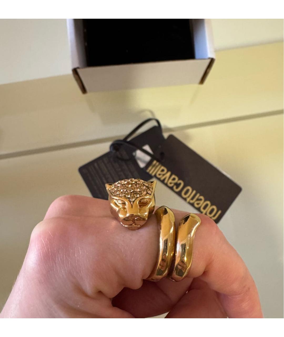ROBERTO CAVALLI Золотое латунное кольцо, фото 3