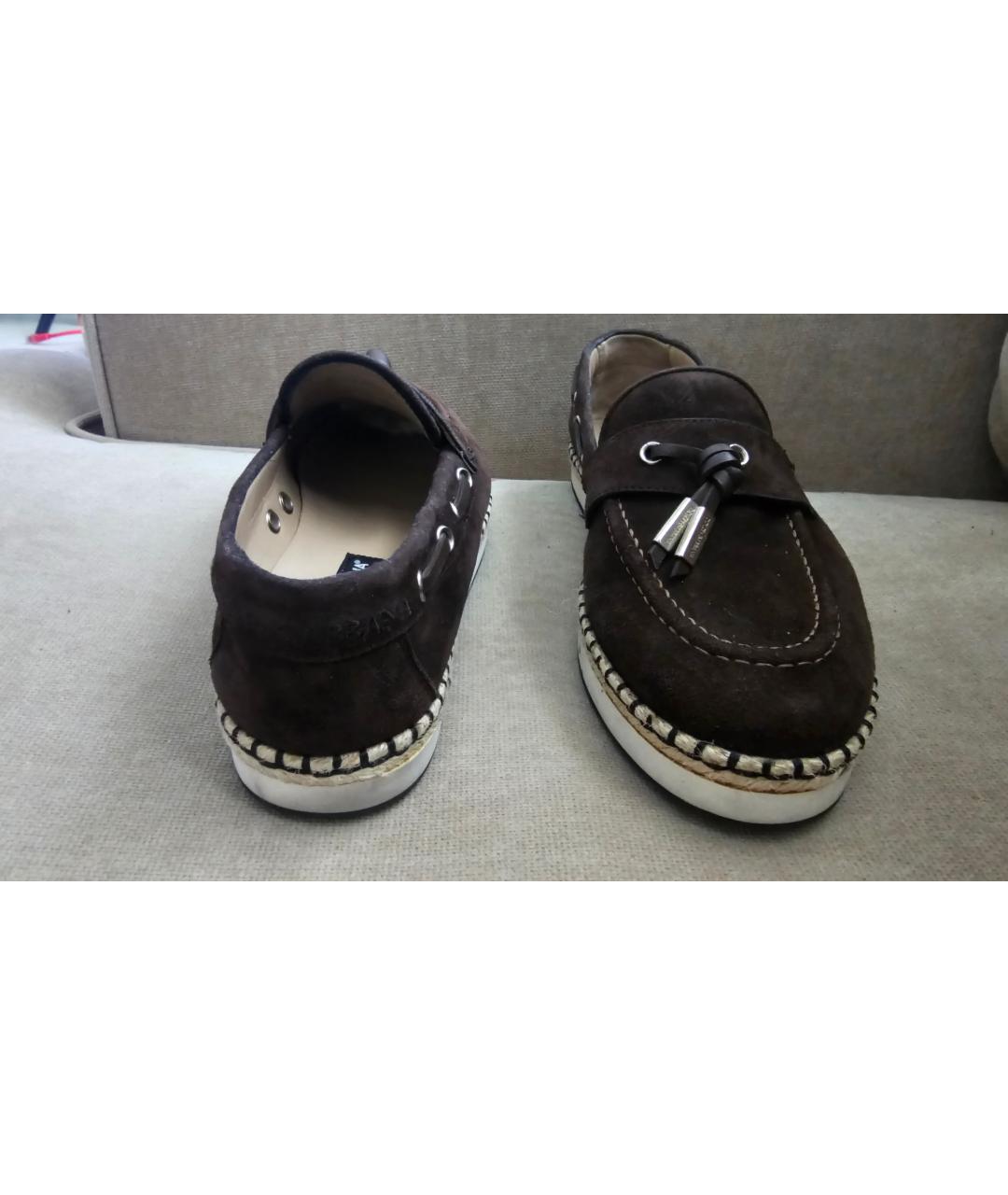 DOLCE&GABBANA Коричневые замшевые лоферы, фото 4