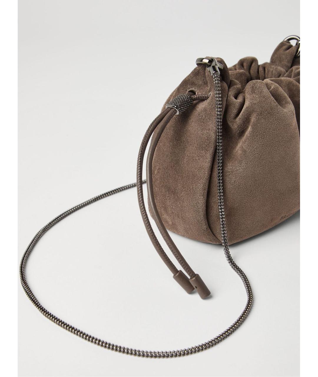 BRUNELLO CUCINELLI Коричневая сумка через плечо, фото 3