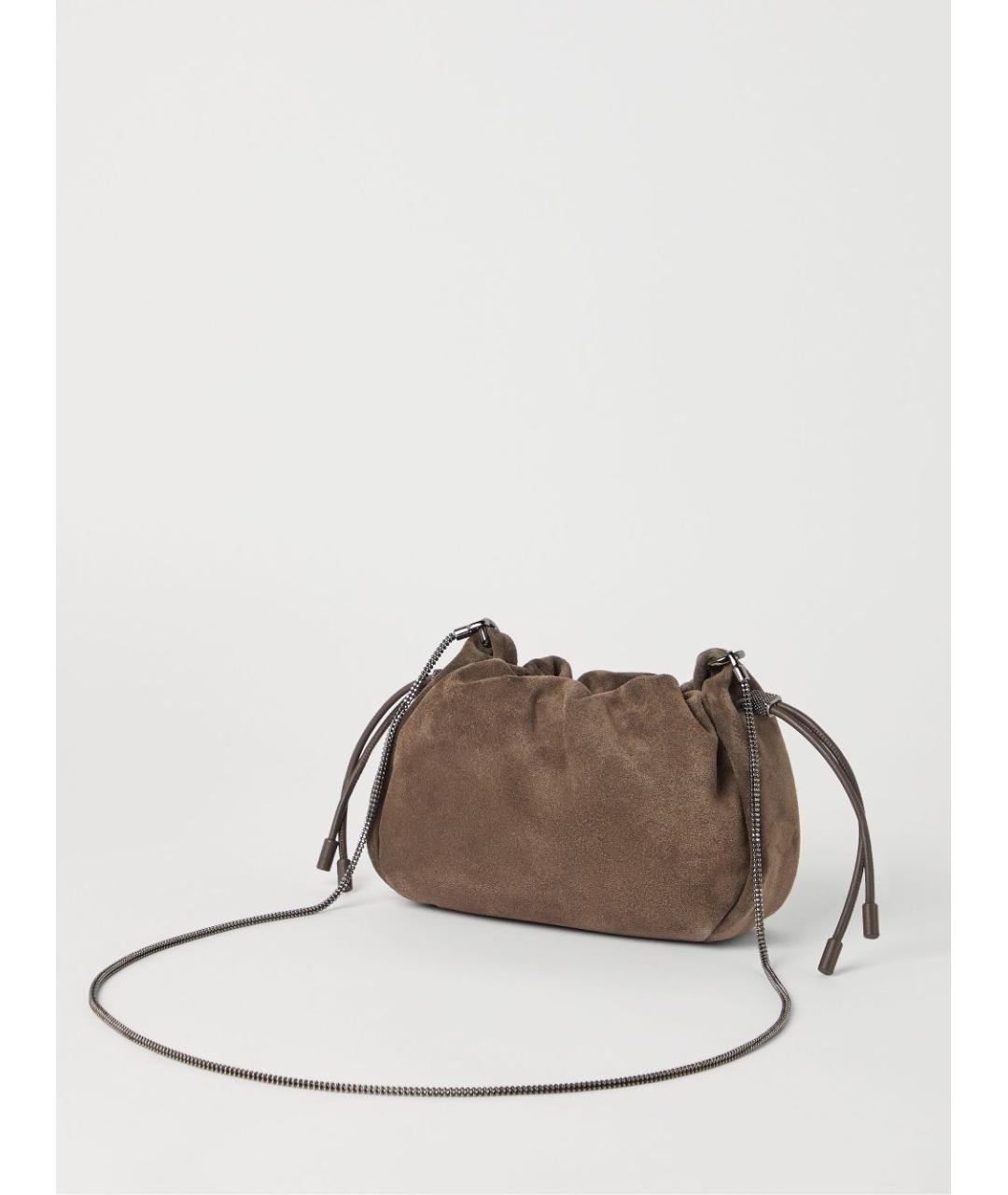 BRUNELLO CUCINELLI Коричневая сумка через плечо, фото 4