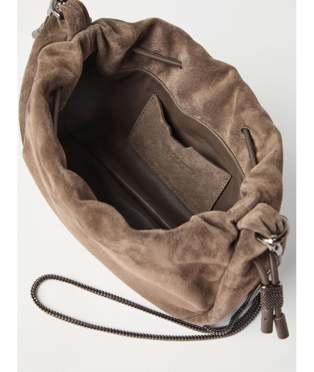 BRUNELLO CUCINELLI Коричневая сумка через плечо, фото 6