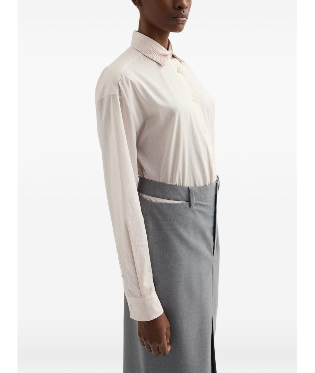 JIL SANDER Бежевая хлопковая рубашка, фото 2