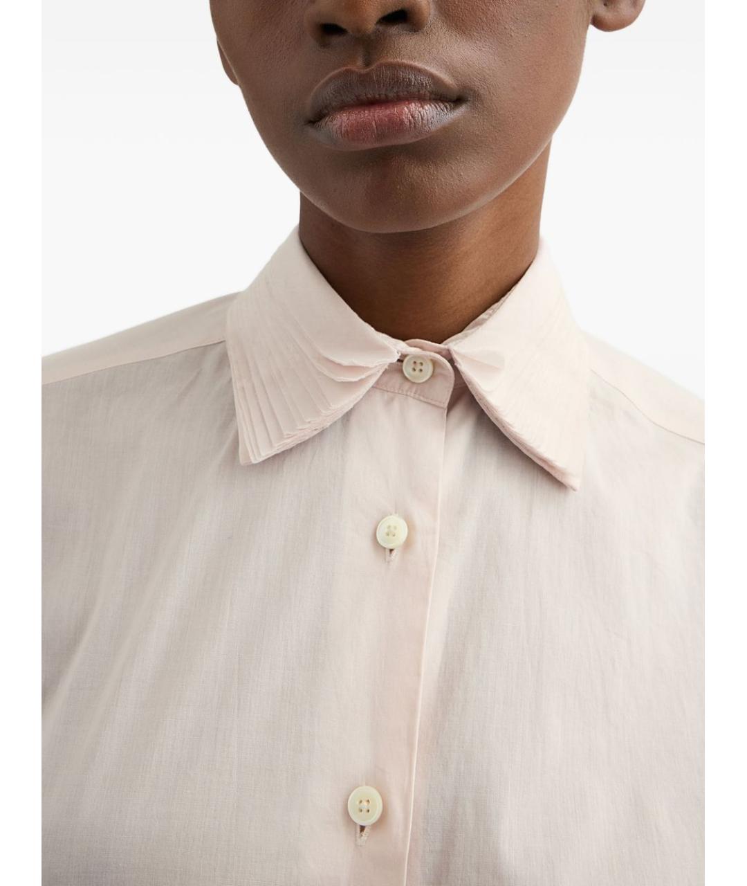 JIL SANDER Бежевая хлопковая рубашка, фото 3