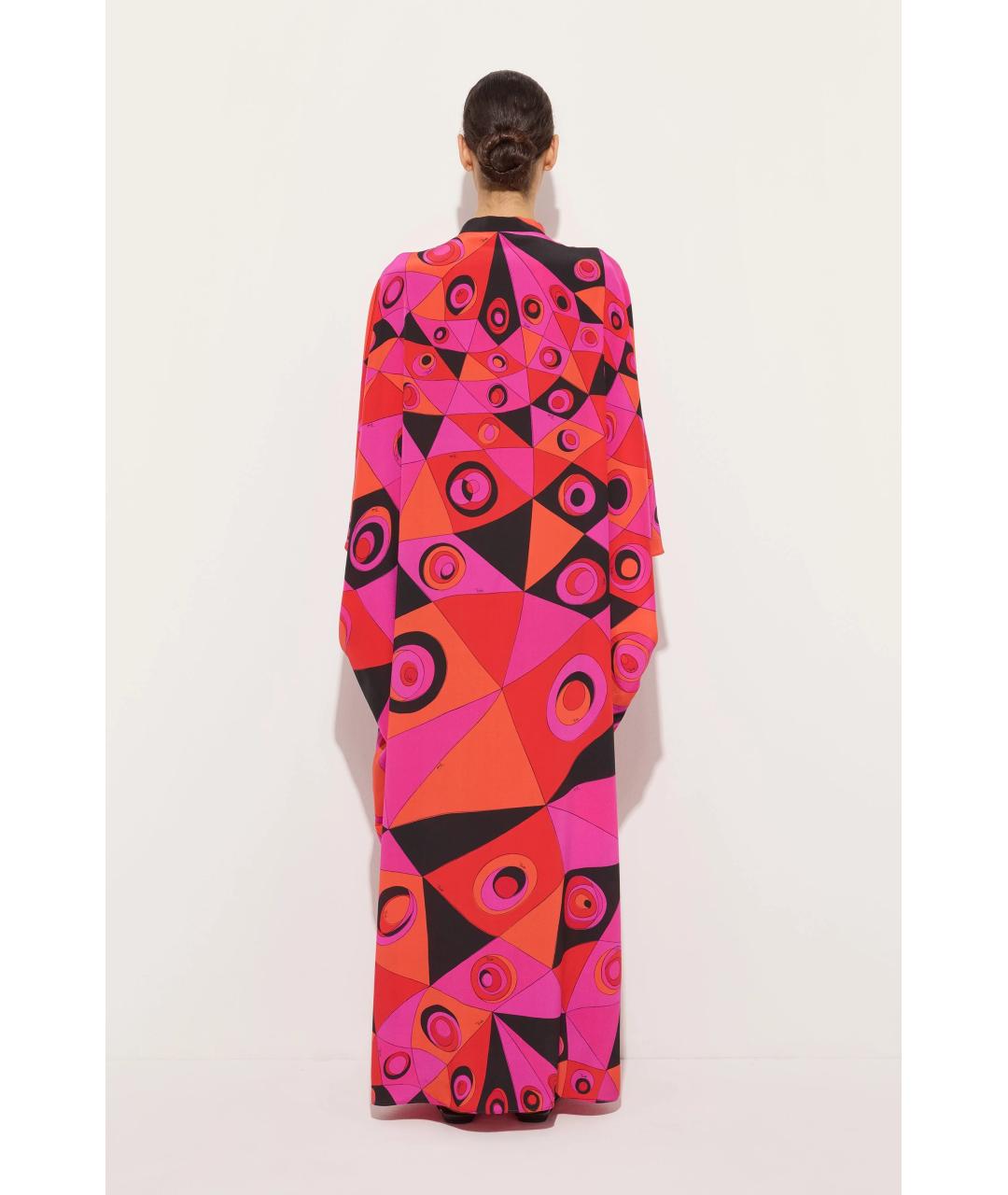 EMILIO PUCCI Мульти шелковое платье, фото 4