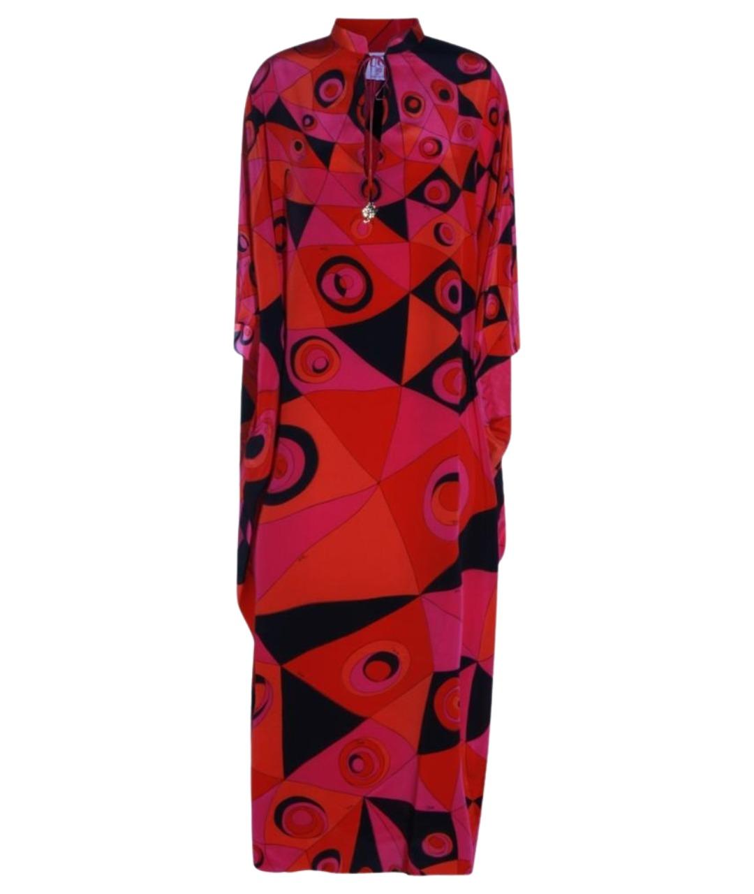 EMILIO PUCCI Мульти шелковое платье, фото 1