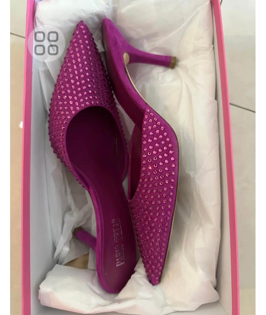 PARIS TEXAS Розовые кожаные мюли, фото 2