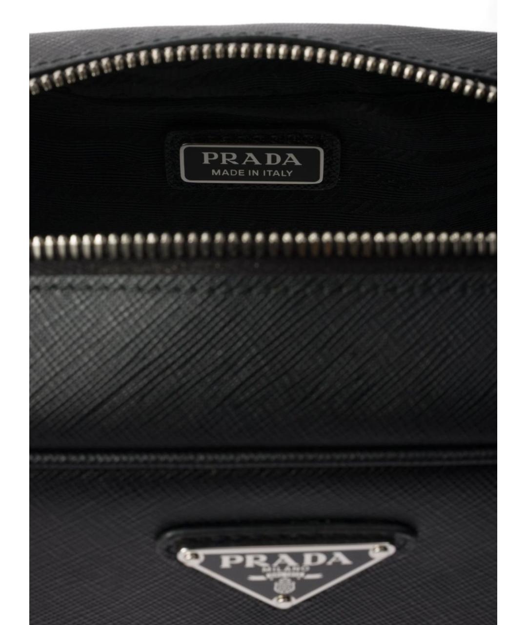 PRADA Черная кожаная косметичка, фото 3