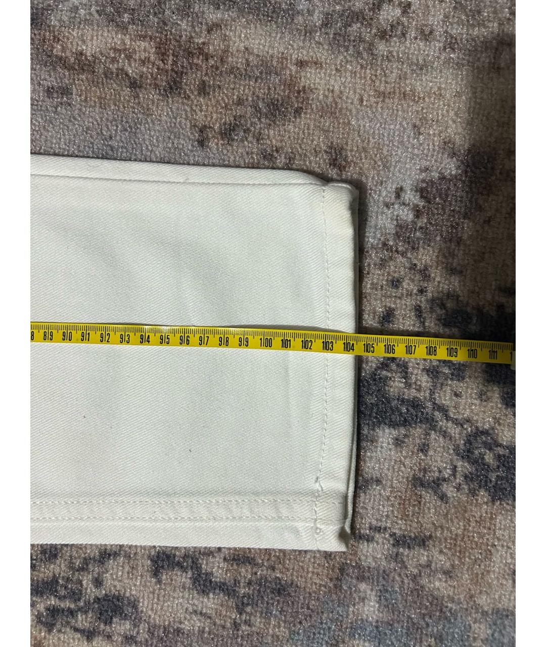 CALVIN KLEIN Белые хлопко-кашемировые джинсы слим, фото 7