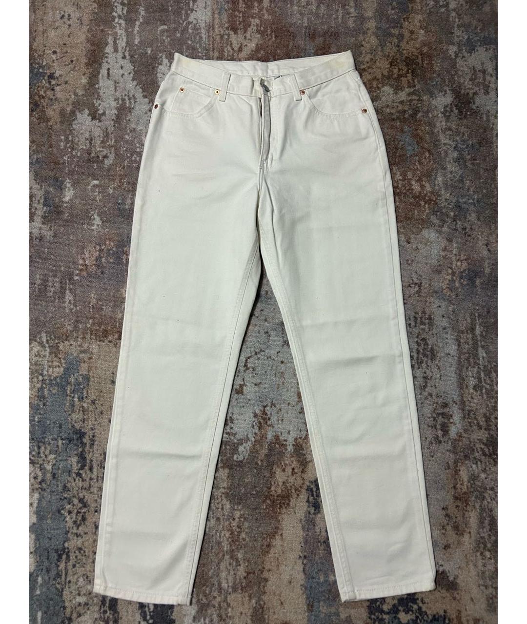 CALVIN KLEIN Белые хлопко-кашемировые джинсы слим, фото 9