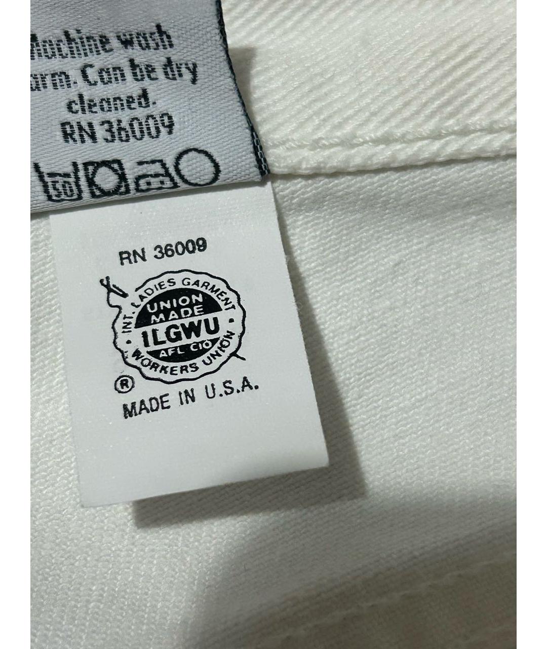 CALVIN KLEIN Белые хлопко-кашемировые джинсы слим, фото 5