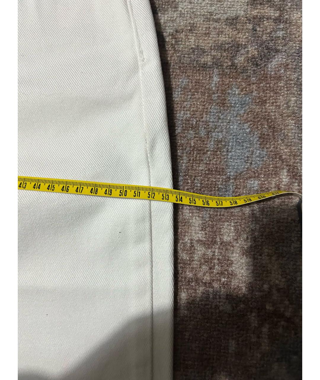 CALVIN KLEIN Белые хлопко-кашемировые джинсы слим, фото 8