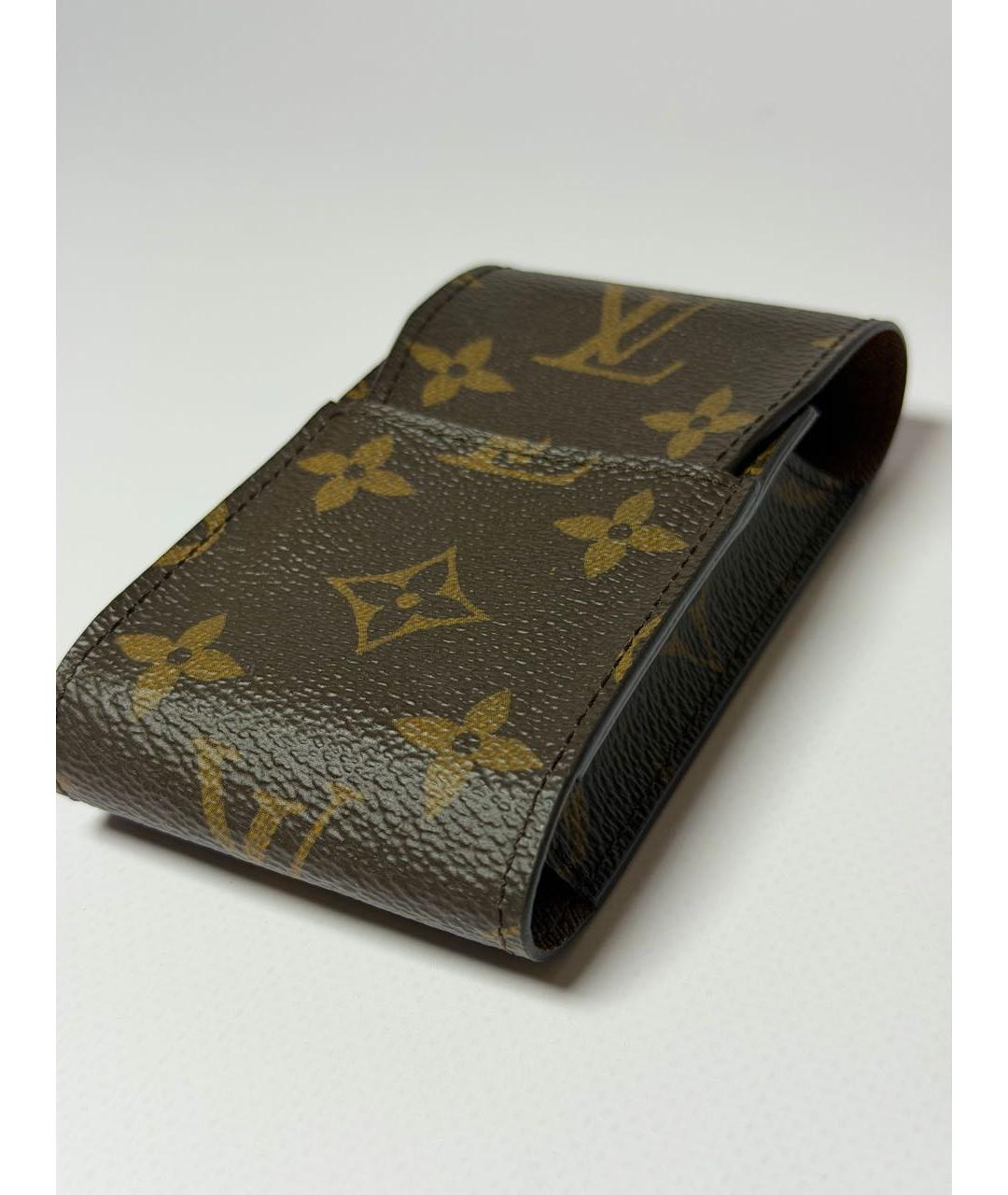 LOUIS VUITTON Коричневый кожаный кошелек, фото 7