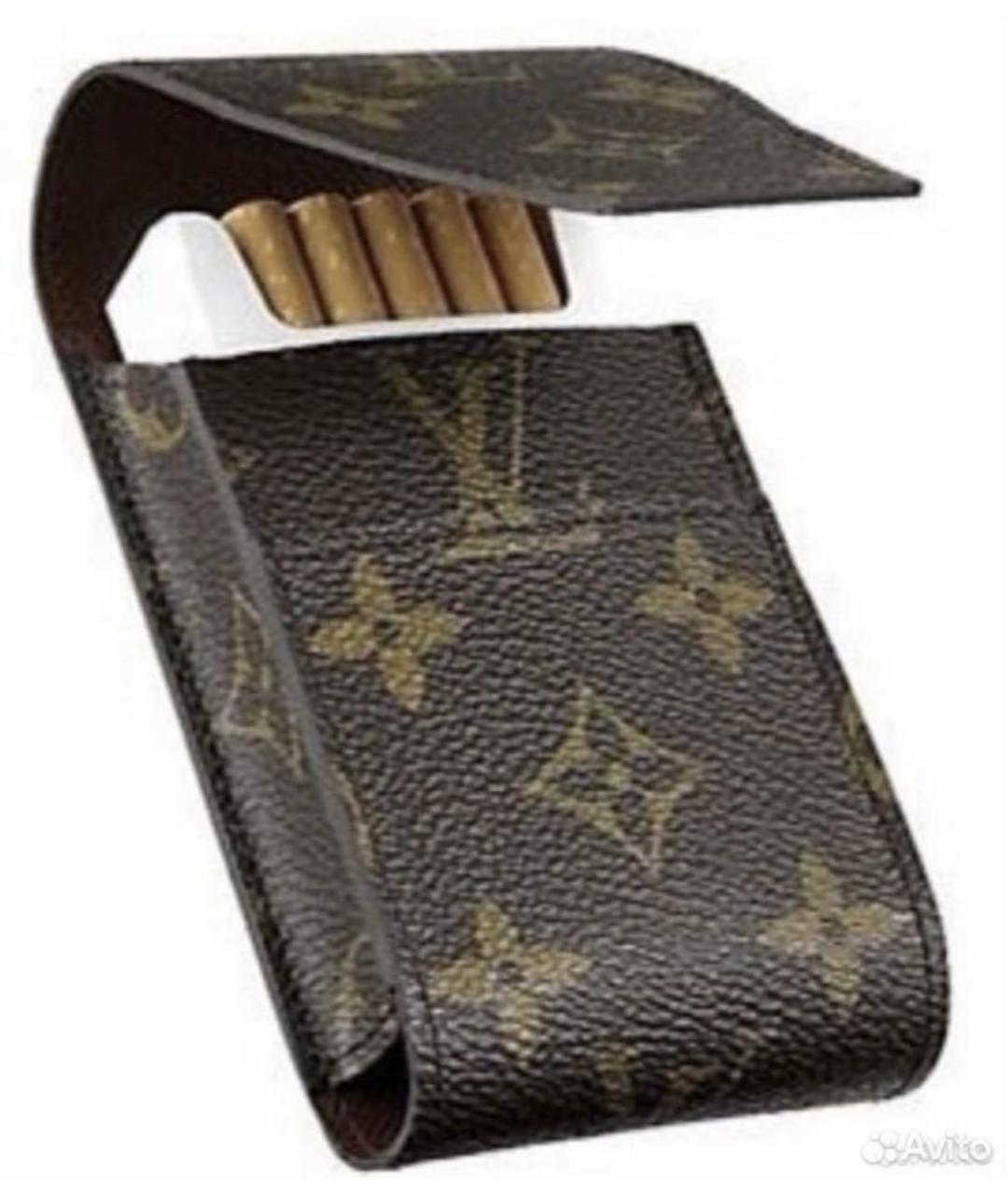 LOUIS VUITTON Коричневый кожаный кошелек, фото 8