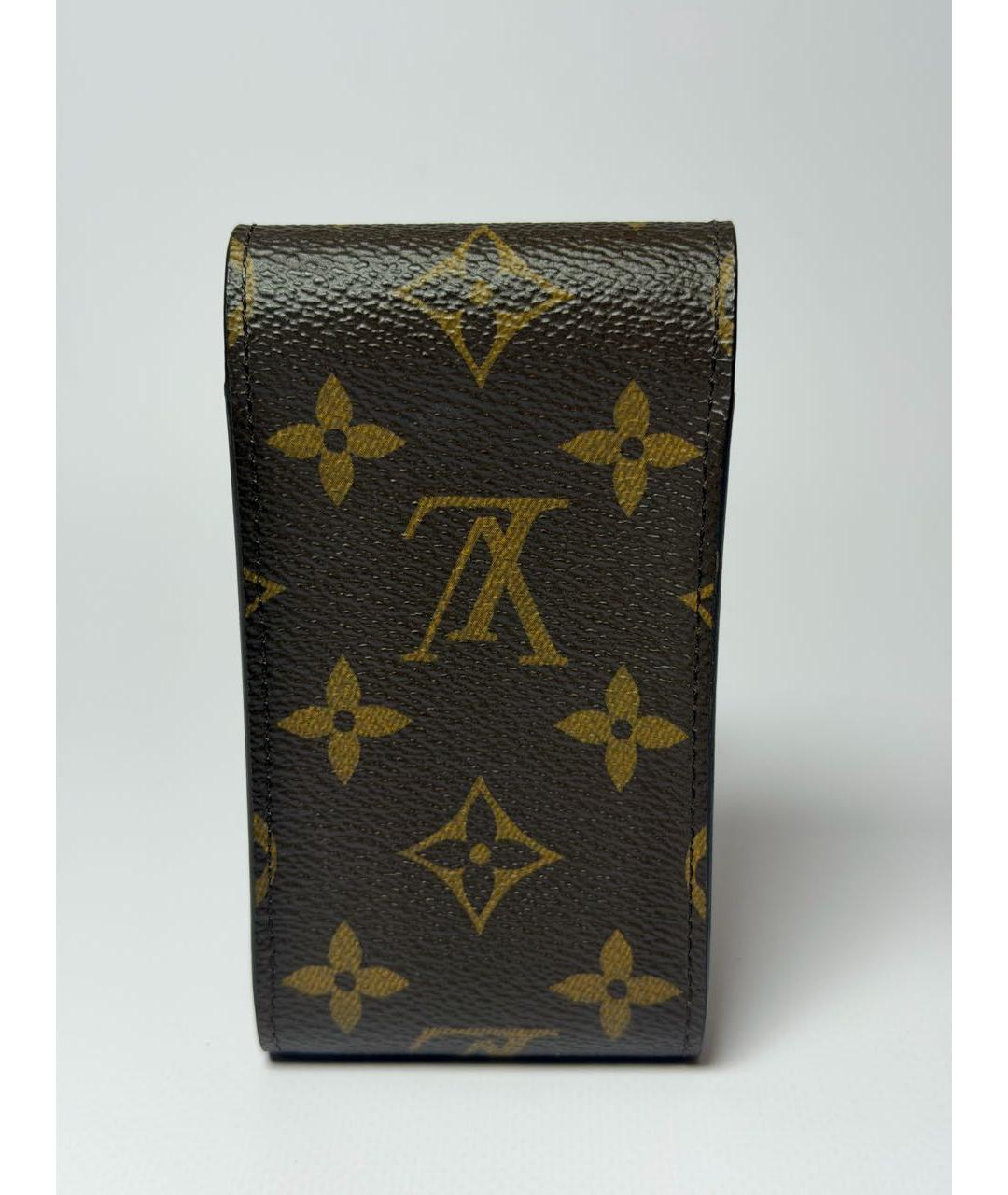 LOUIS VUITTON Коричневый кожаный кошелек, фото 3