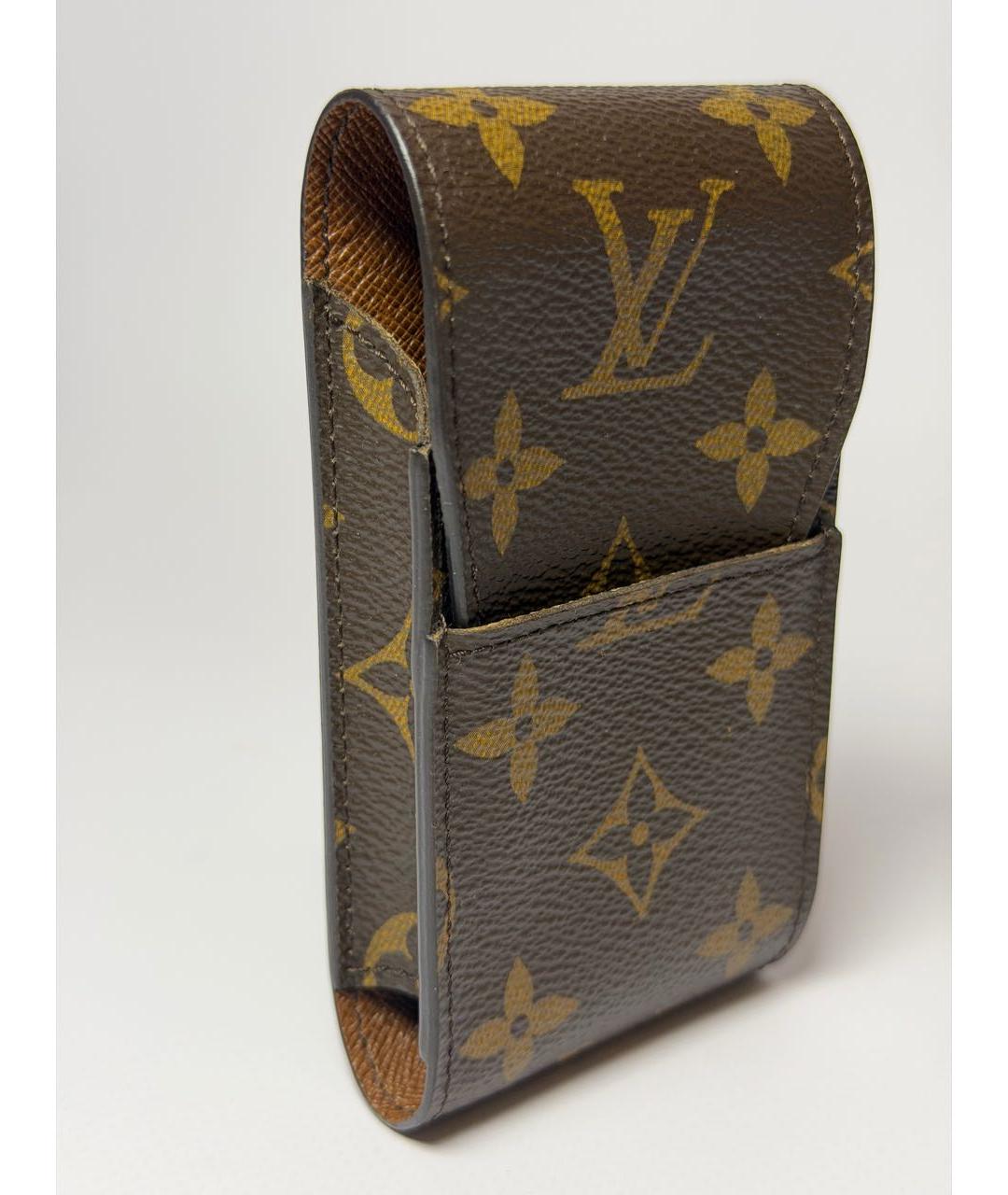 LOUIS VUITTON Коричневый кожаный кошелек, фото 2