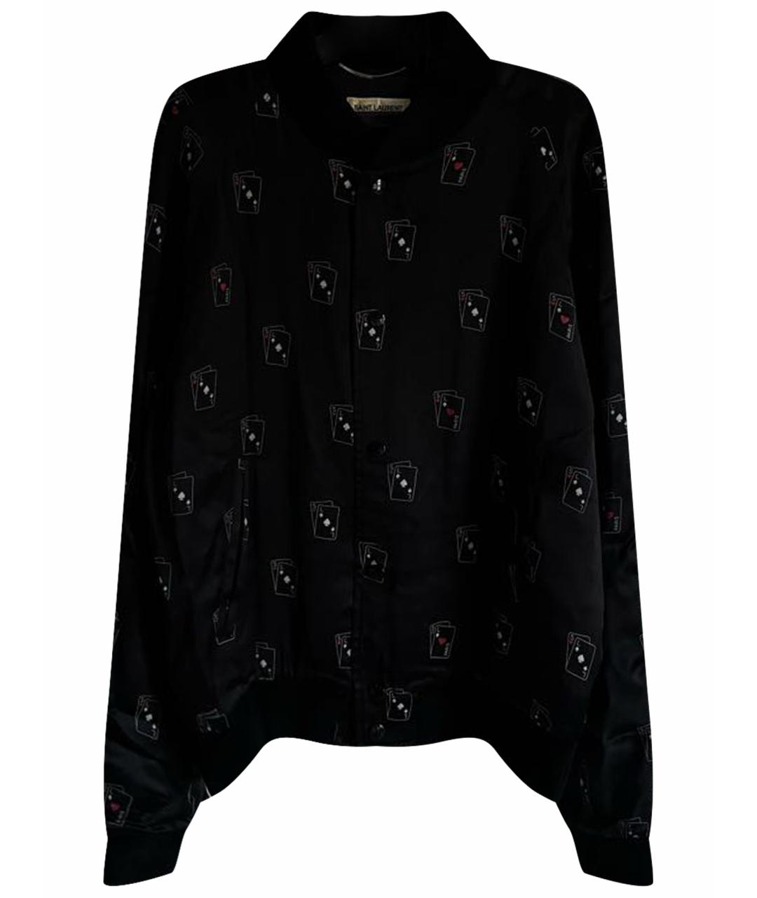 SAINT LAURENT Черная вискозная куртка, фото 1