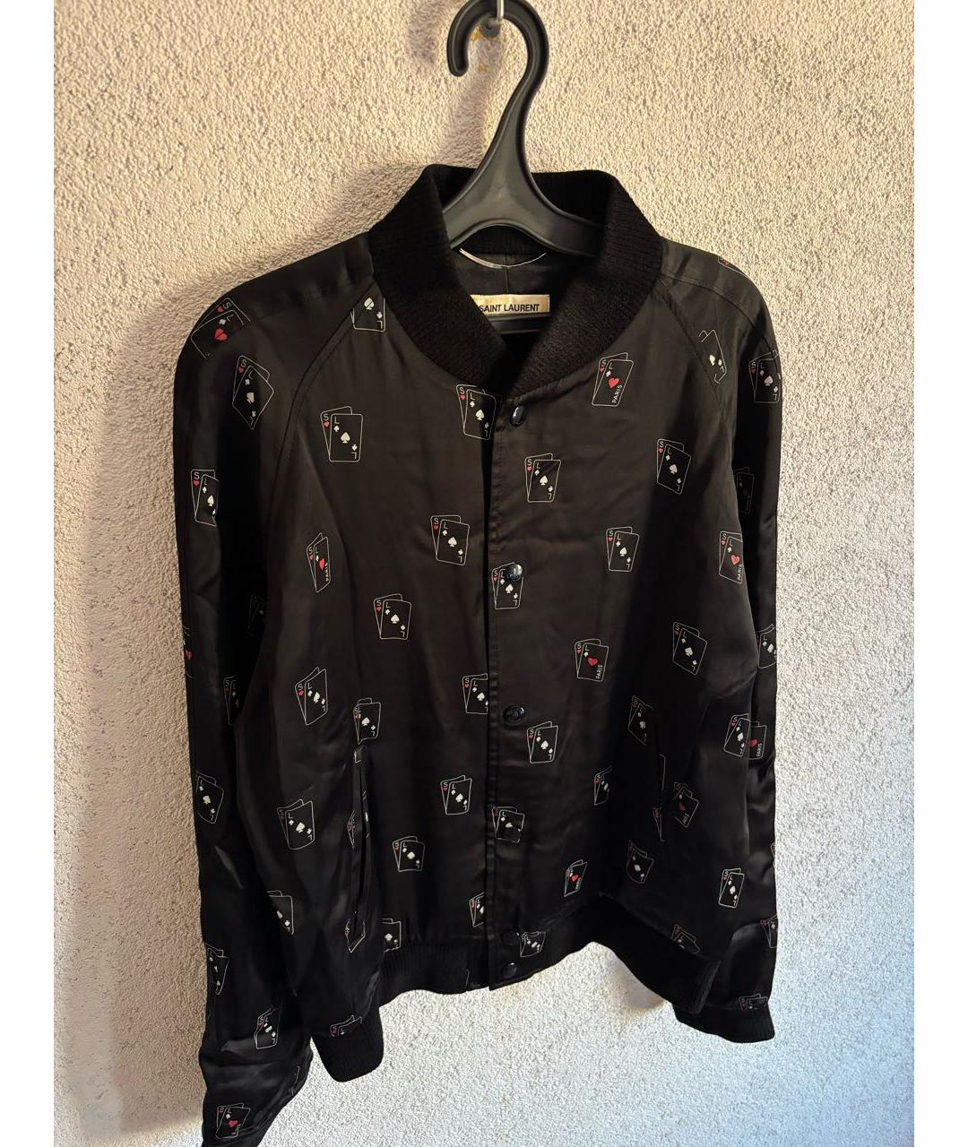 SAINT LAURENT Черная вискозная куртка, фото 2