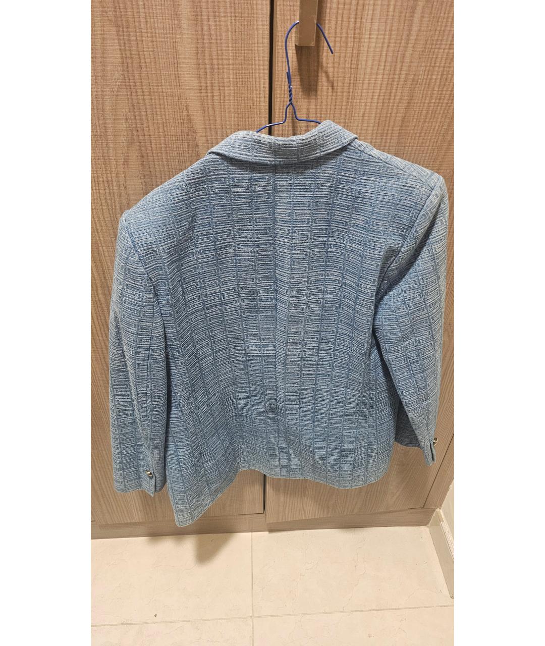 SANDRO Голубой шерстяной жакет/пиджак, фото 2