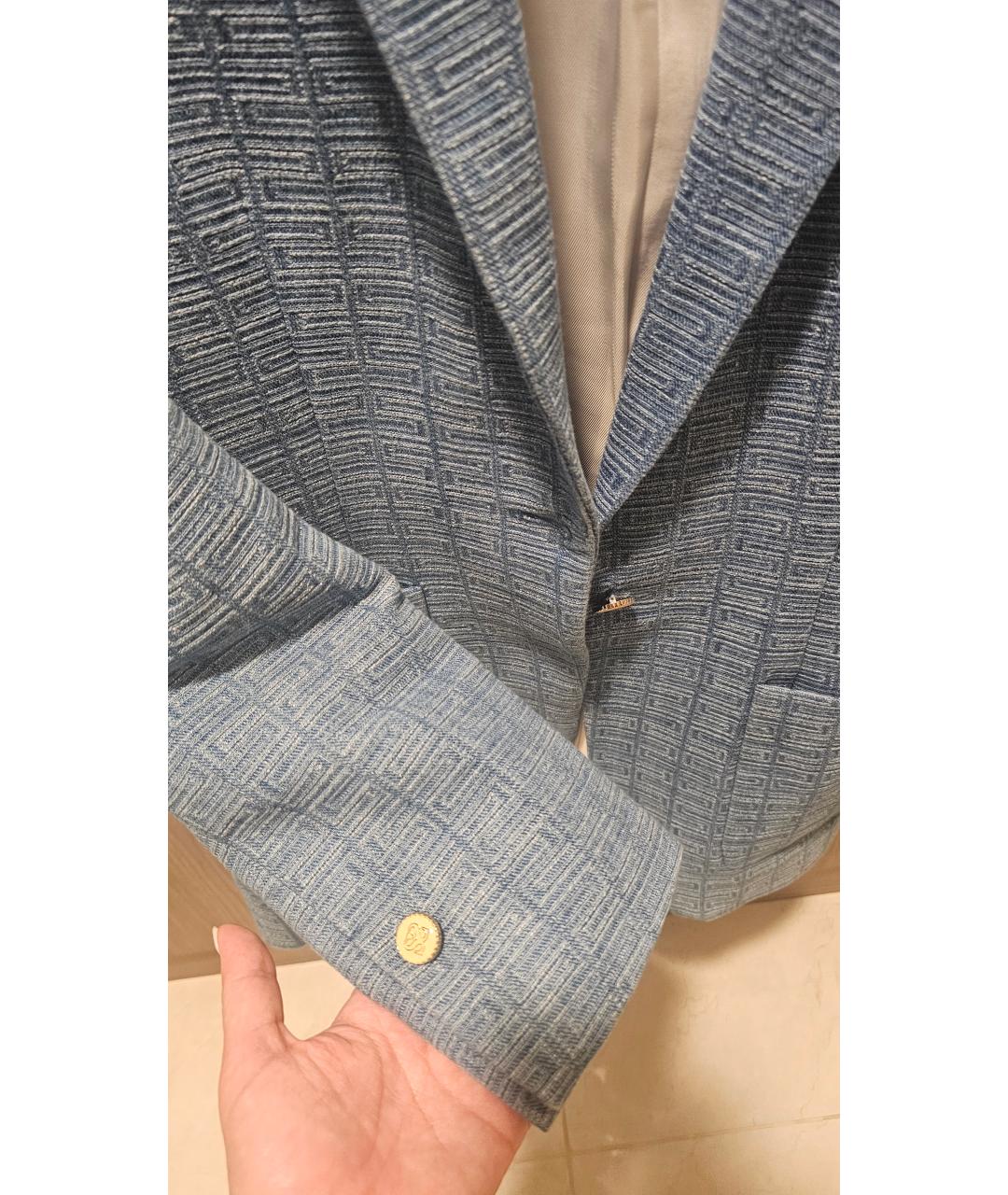 SANDRO Голубой шерстяной жакет/пиджак, фото 3