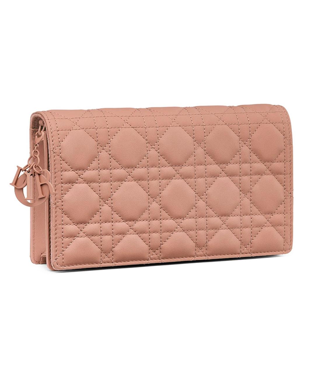CHRISTIAN DIOR Розовая кожаная сумка через плечо, фото 2