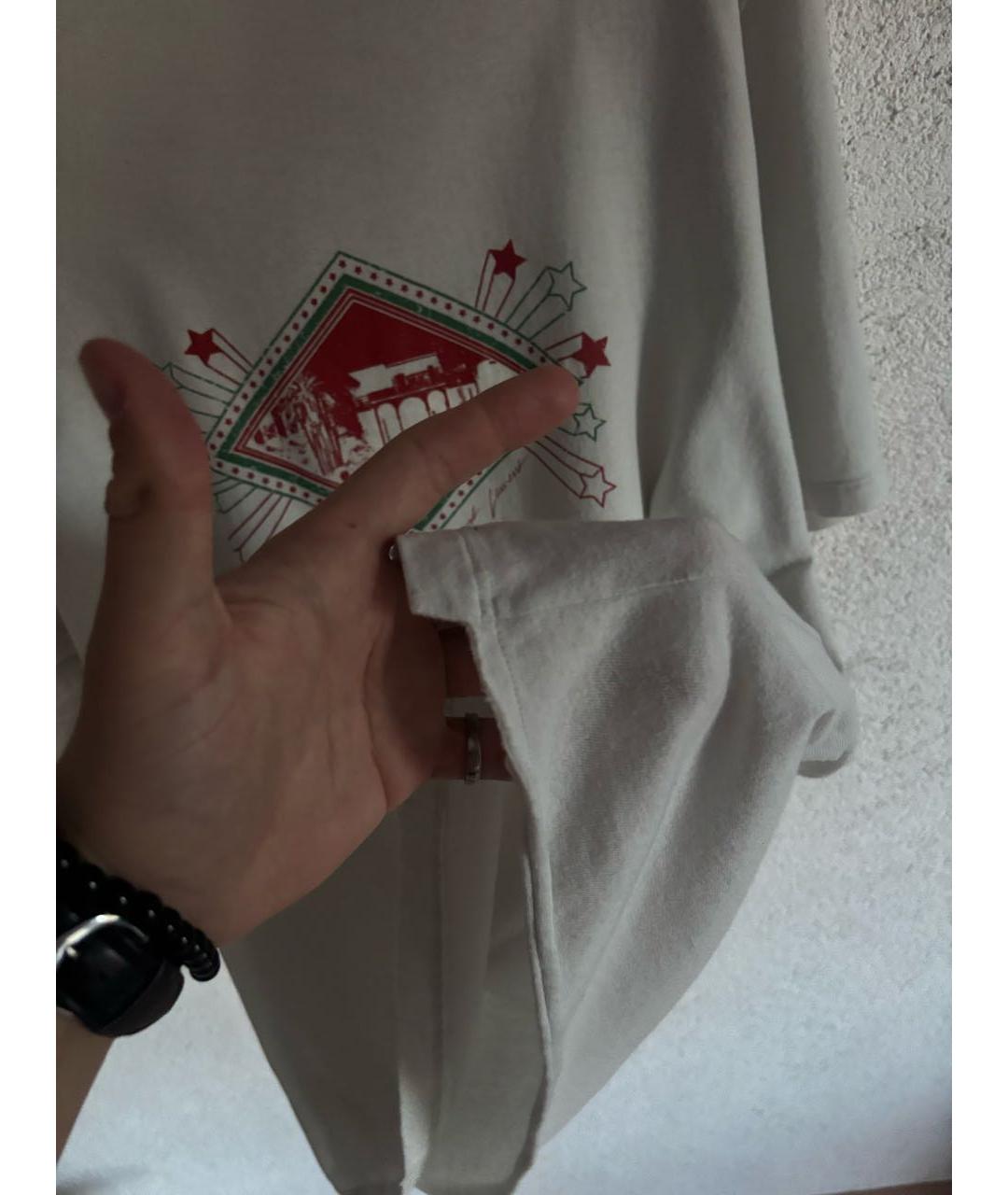 SAINT LAURENT Белая хлопковая футболка, фото 4