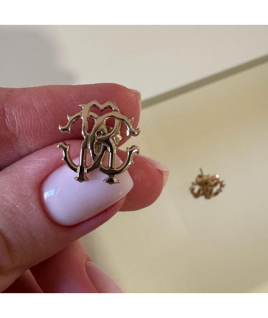 ROBERTO CAVALLI Золотые металлические серьги, фото 2