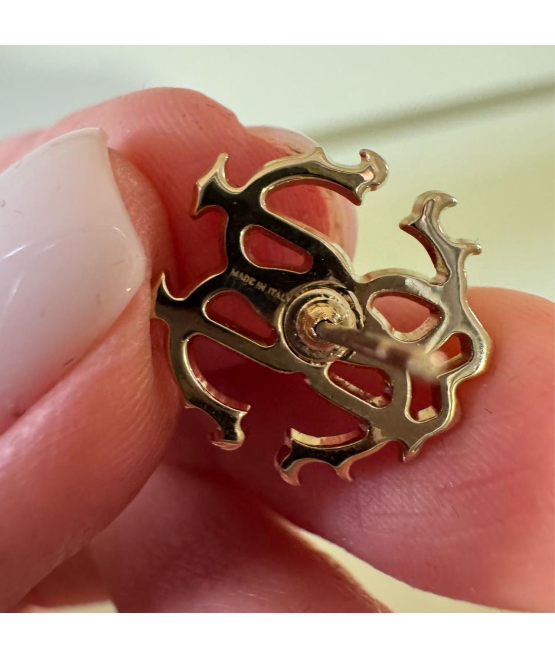 ROBERTO CAVALLI Золотые металлические серьги, фото 5