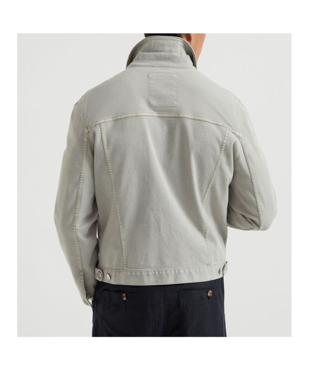 BRUNELLO CUCINELLI Хаки куртка, фото 4