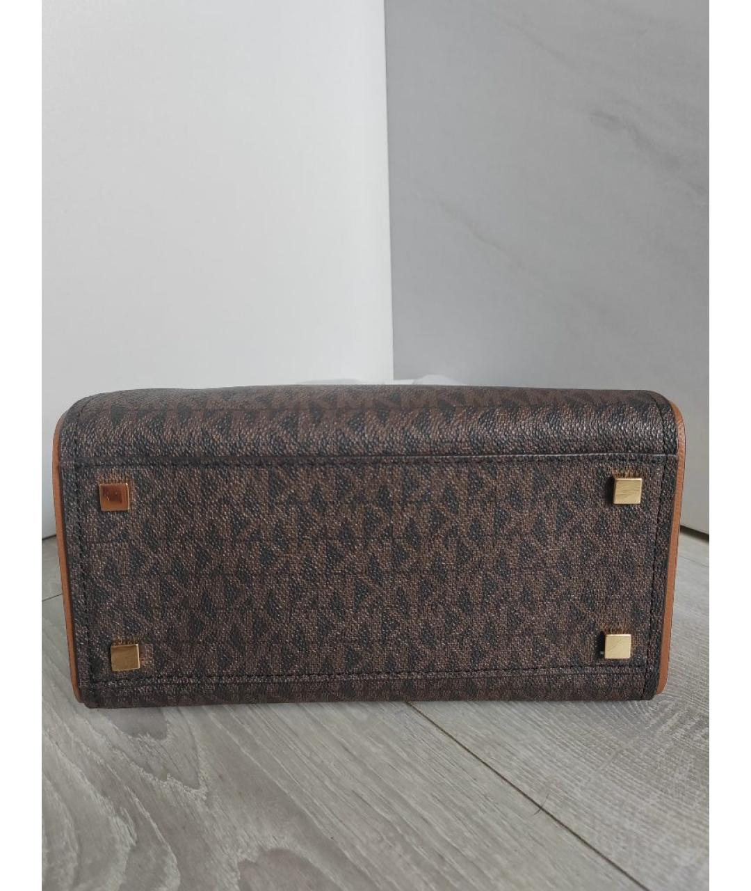 MICHAEL KORS Коричневая кожаная сумка тоут, фото 9