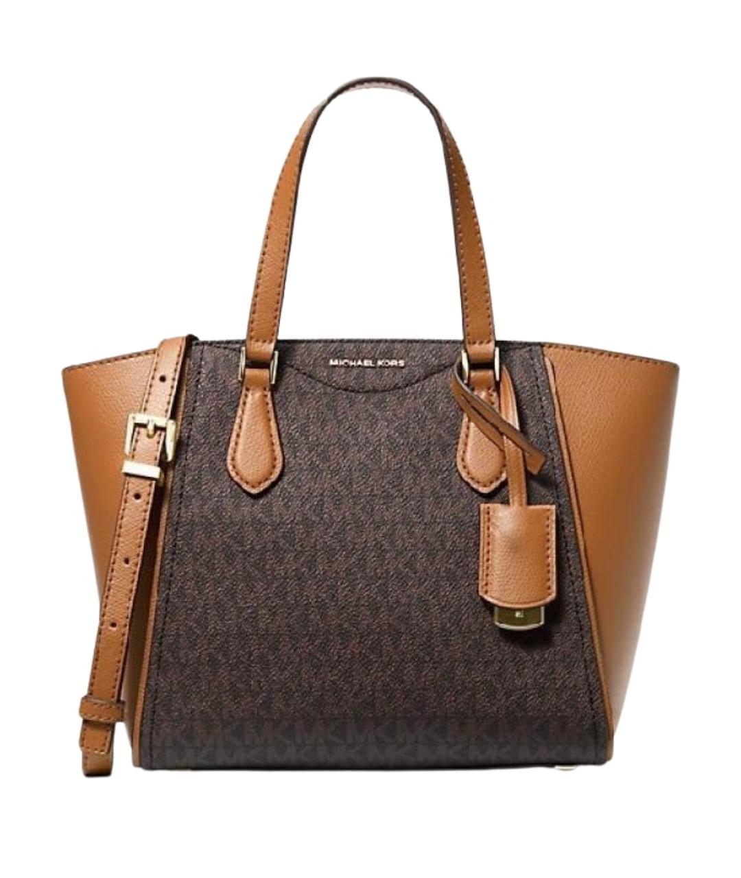 MICHAEL KORS Коричневая кожаная сумка тоут, фото 1