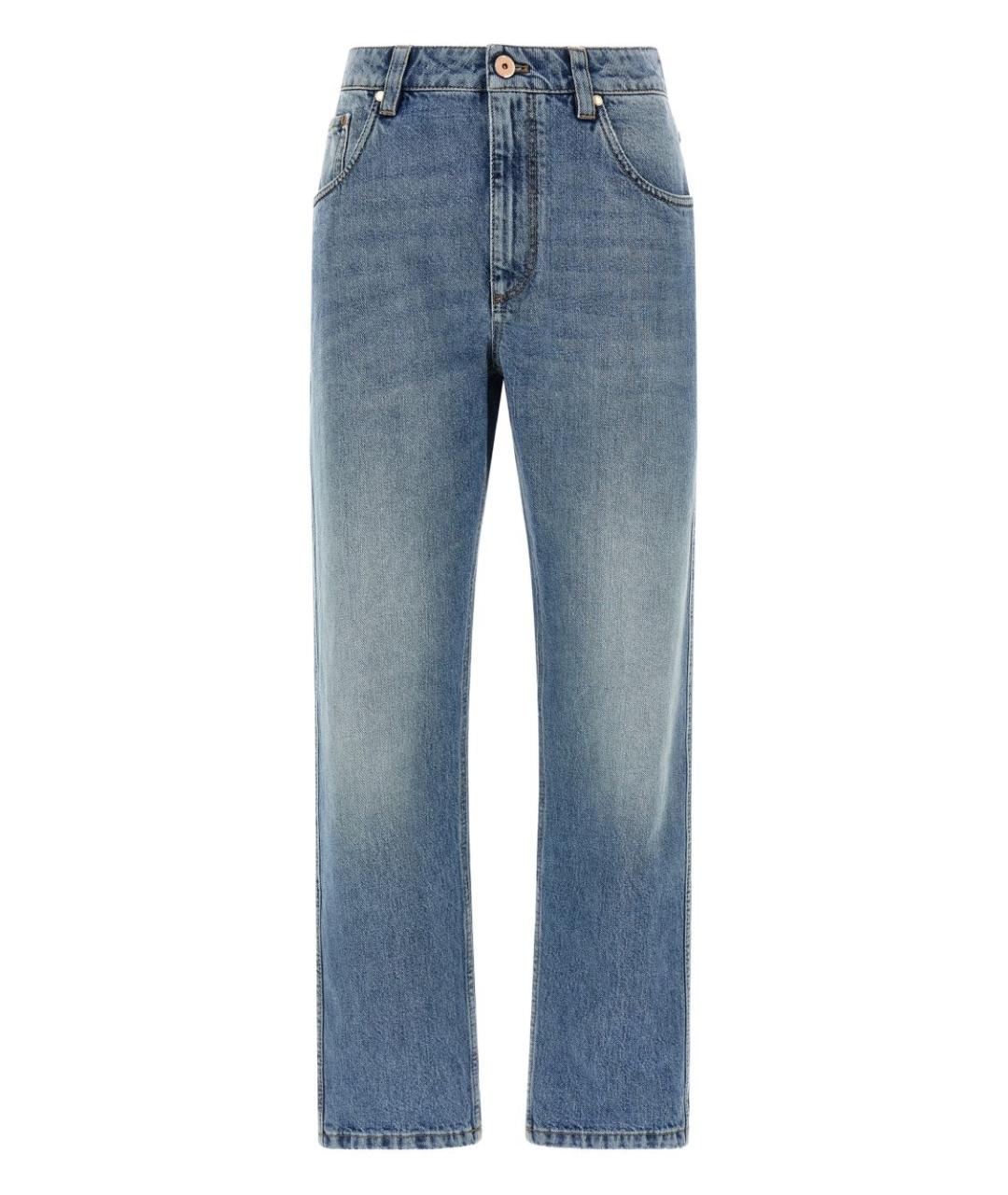 BRUNELLO CUCINELLI Синие прямые джинсы, фото 1