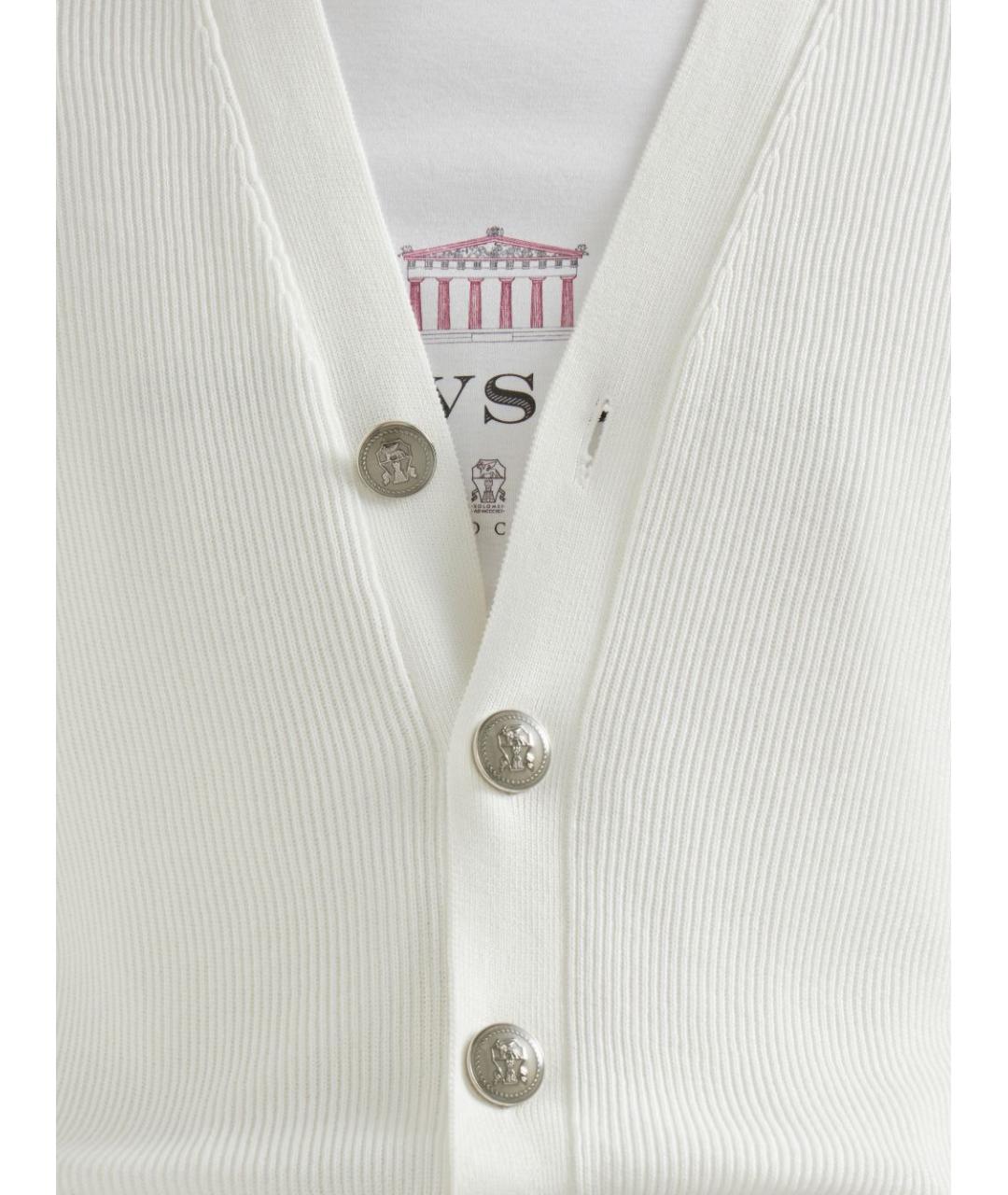 BRUNELLO CUCINELLI Белый хлопковый кардиган, фото 2