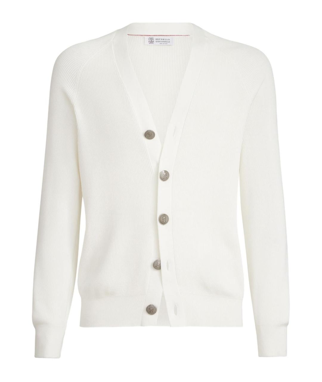 BRUNELLO CUCINELLI Белый хлопковый кардиган, фото 1