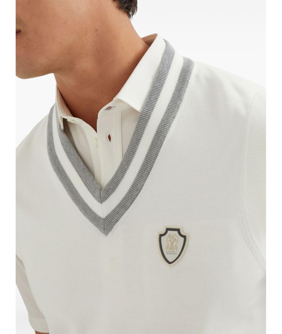 BRUNELLO CUCINELLI Белая жилетка, фото 4