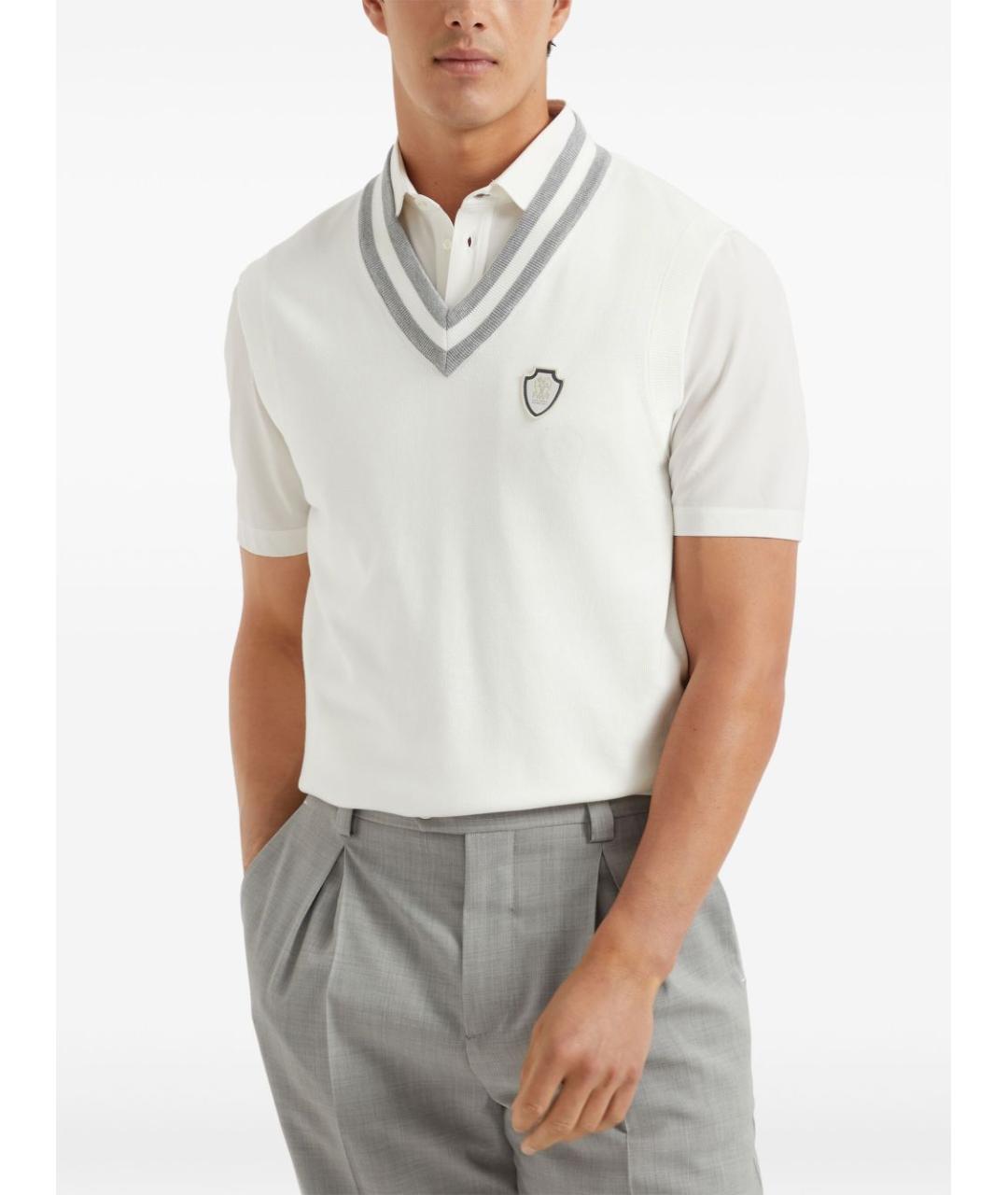 BRUNELLO CUCINELLI Белая жилетка, фото 2