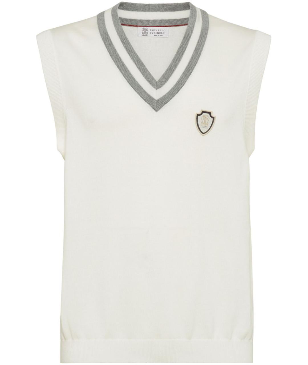 BRUNELLO CUCINELLI Белая жилетка, фото 1