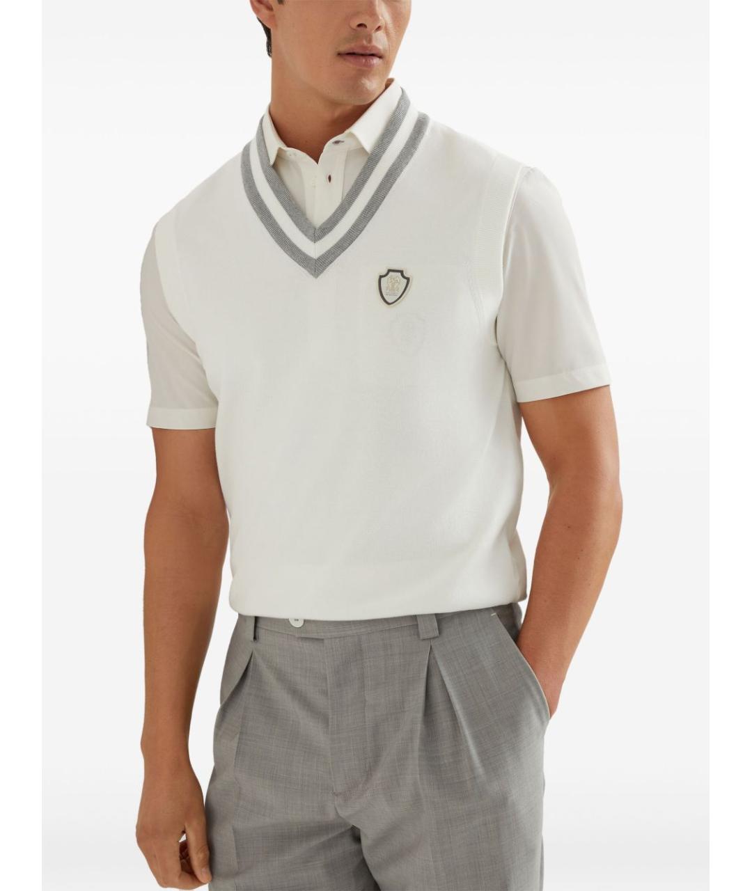 BRUNELLO CUCINELLI Белая жилетка, фото 3