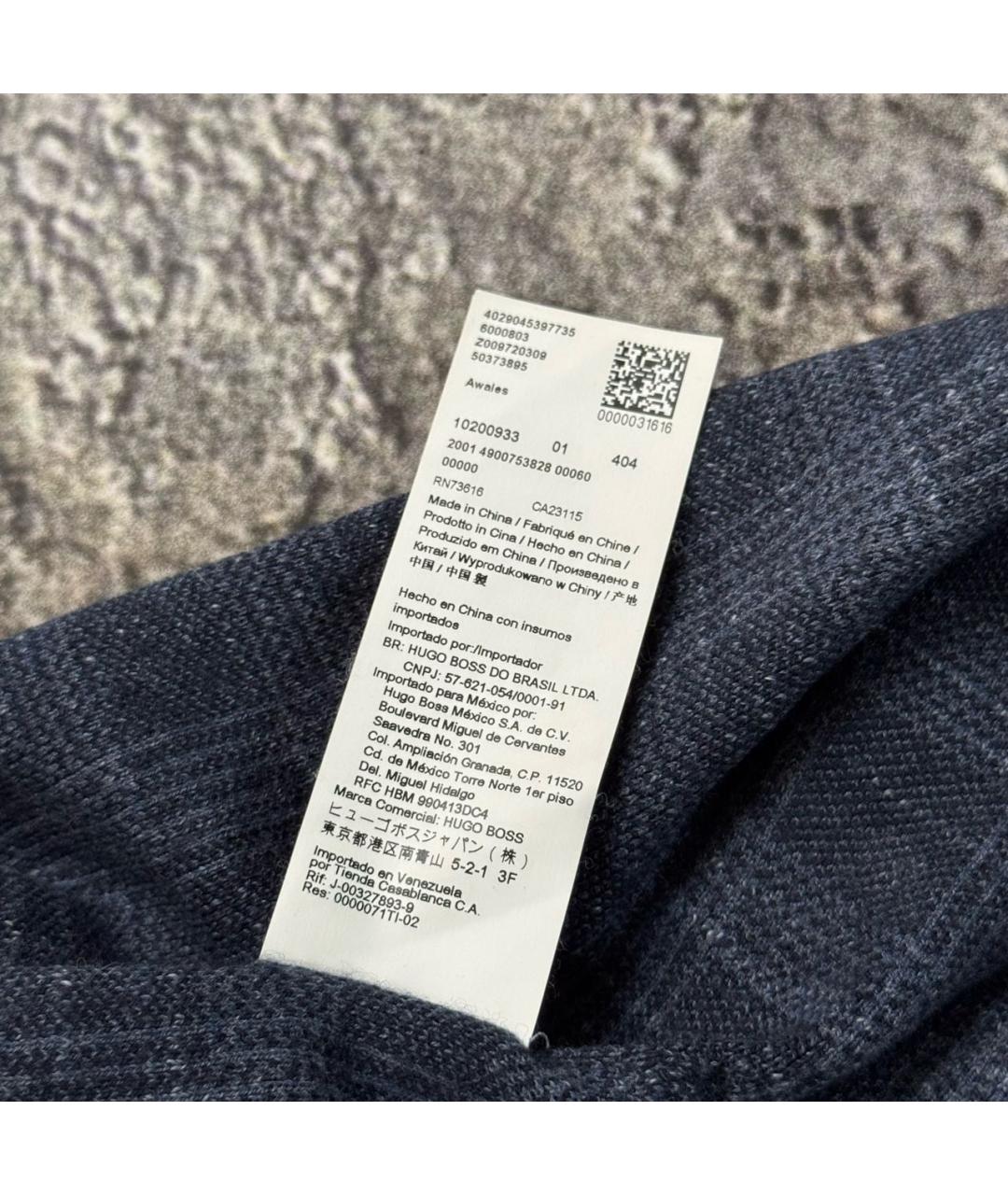 HUGO BOSS Темно-синий шерстяной пиджак, фото 6