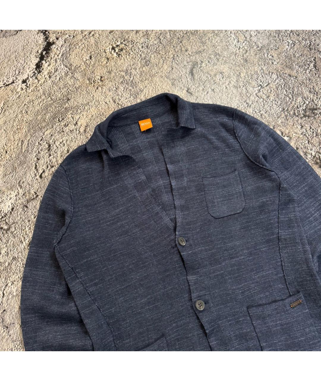 HUGO BOSS Темно-синий шерстяной пиджак, фото 7