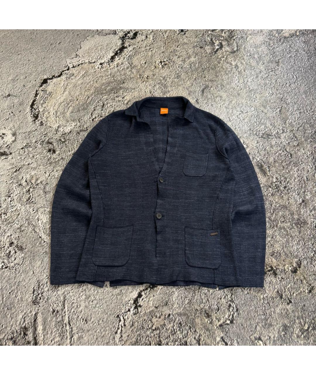 HUGO BOSS Темно-синий шерстяной пиджак, фото 9