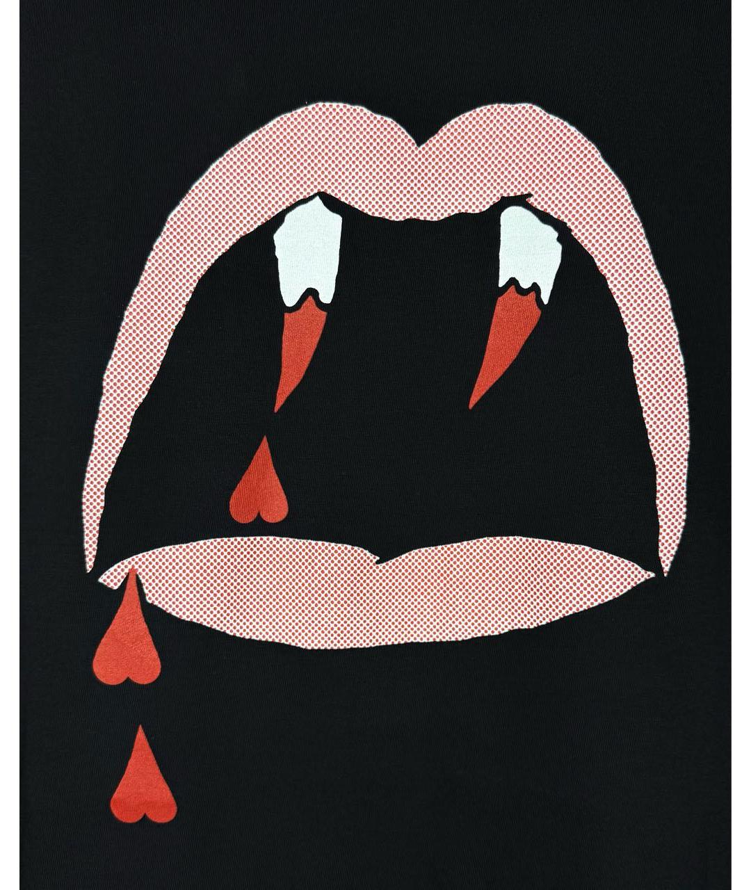 SAINT LAURENT Черная хлопковая футболка, фото 4