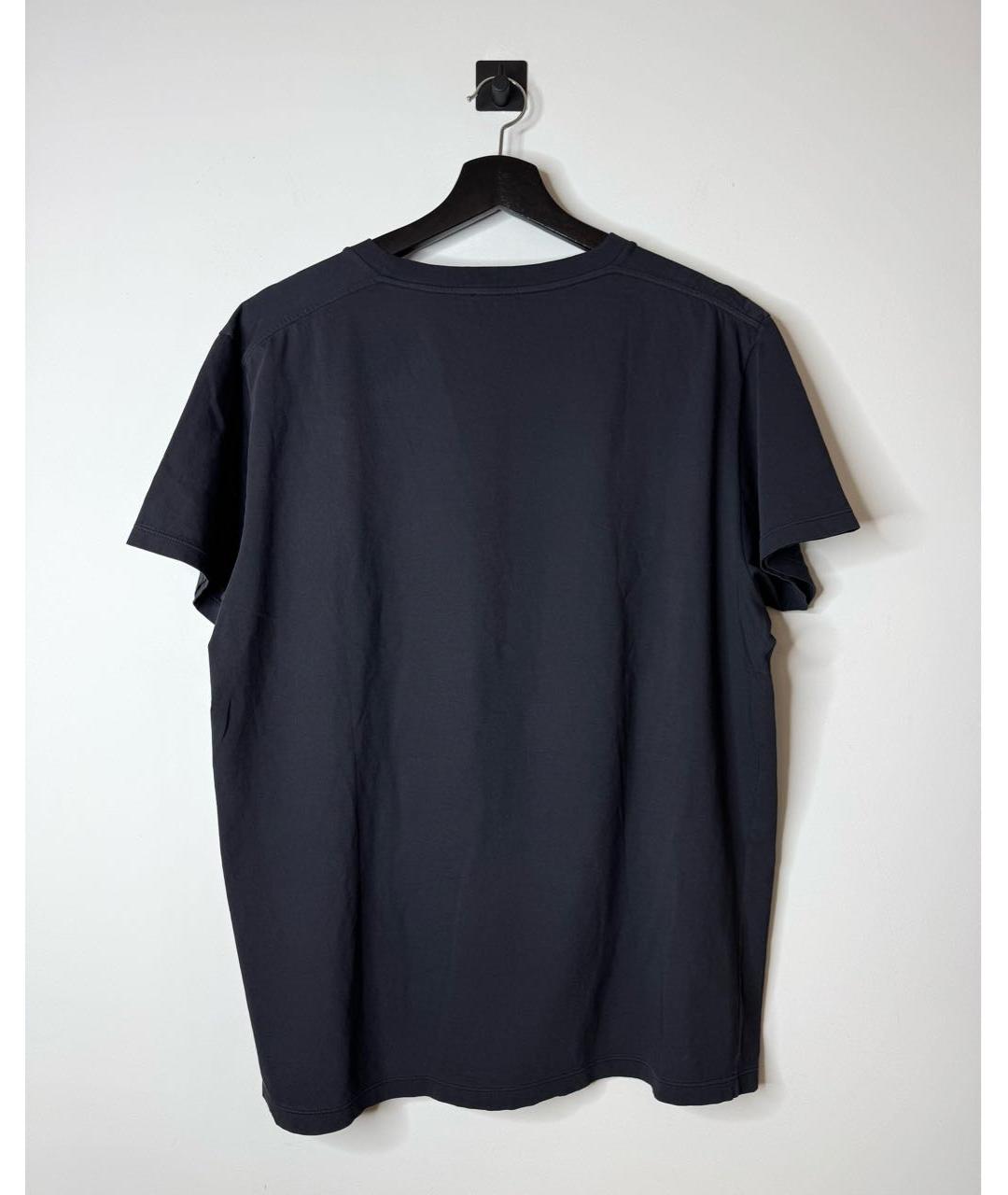 SAINT LAURENT Черная хлопковая футболка, фото 3